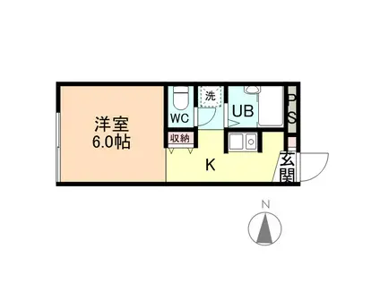 FINEII(1K/2階)の間取り写真