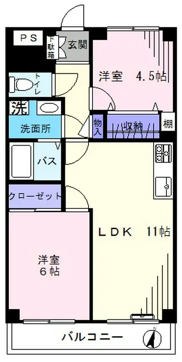シャトープリンス 8階階 間取り