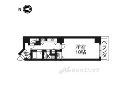 ビレイユ真英河原町(1K/6階)の間取り写真