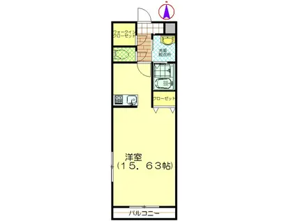 SUN GARDEN(1K/4階)の間取り写真