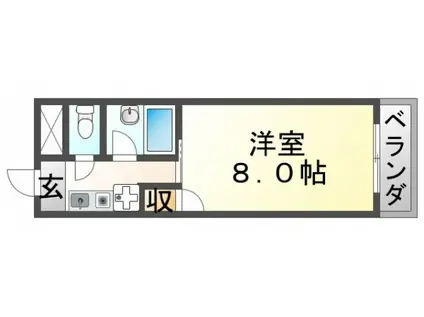 エムハイツ(1K/2階)の間取り写真