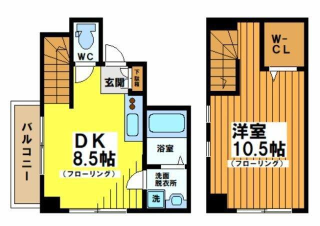 レジデンスミヤビ(1LDK/2階)の間取り写真