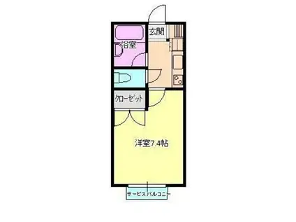 メゾンすみれA(1K/2階)の間取り写真