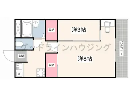 ラフェスタ加東(1LK/1階)の間取り写真