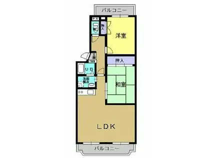 パークサイド21(2LDK/3階)の間取り写真