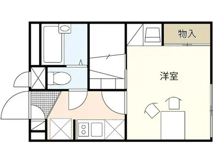 レオパレスひいらぎ II(1K/2階)の間取り写真