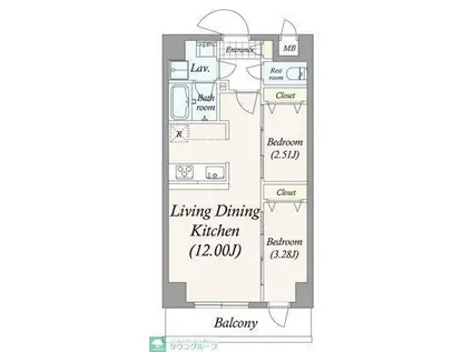 GRAN PASEO 谷在家(2LDK/1階)の間取り写真