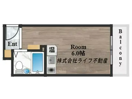 ブランデール長田(ワンルーム/2階)の間取り写真