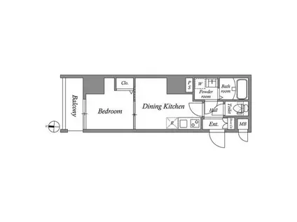 GRAN PASEO菊川II(1DK/6階)の間取り写真