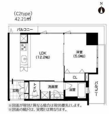 アーバネックス淀屋橋(1LDK/6階)の間取り写真