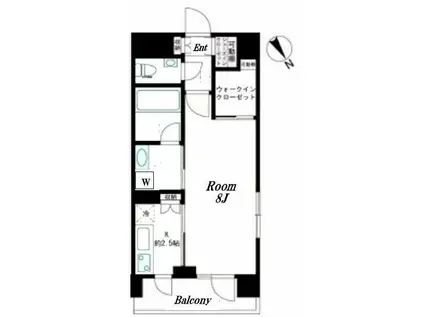 デュオステージ横濱赤門通(1K/4階)の間取り写真