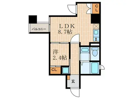 NEXT STAGE 神戸元町(1LDK/7階)の間取り写真