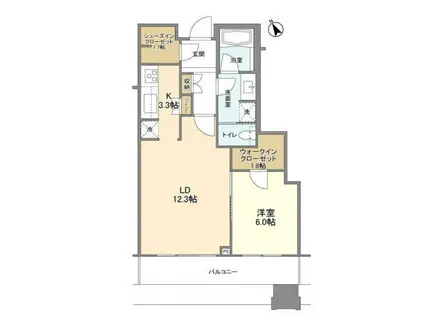 パークコート虎ノ門ATAGOTOWER(1LDK/6階)の間取り写真