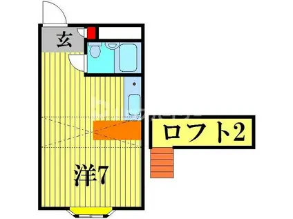 ベルピア八柱第4(ワンルーム/1階)の間取り写真