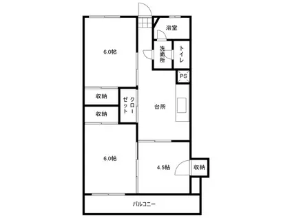 セゾン セイ(3DK/4階)の間取り写真