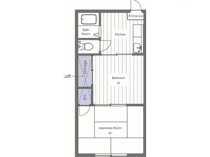 あるゾウパレス若松町(2K/1階)の間取り写真