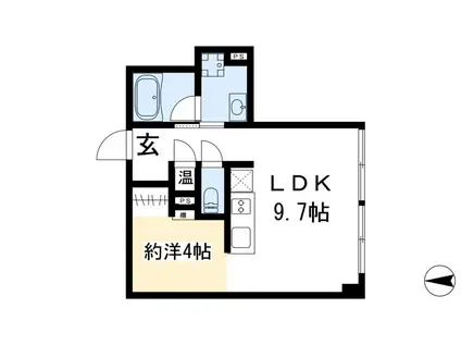 クラスタビル(1LDK/3階)の間取り写真