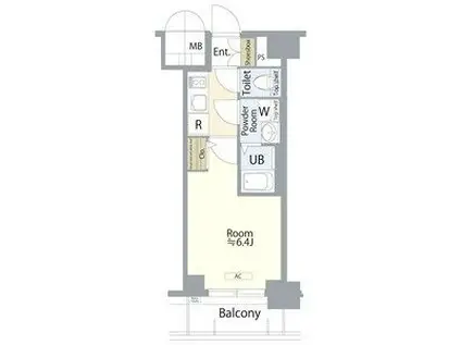 エスリード鶴舞グランパークス(1K/9階)の間取り写真