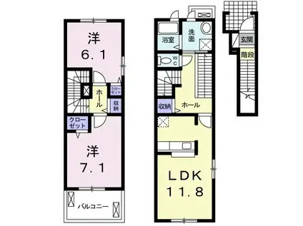 レガルシー(2LDK/2階)の間取り写真