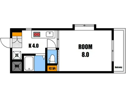 吉田ビル(1K/3階)の間取り写真