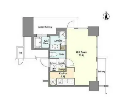 文京GARDEN THE サウス (ワンルーム/18階)の間取り写真