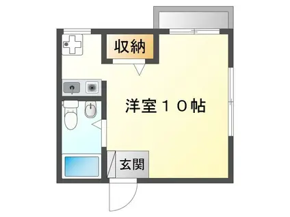 メゾンクボタ(ワンルーム/2階)の間取り写真