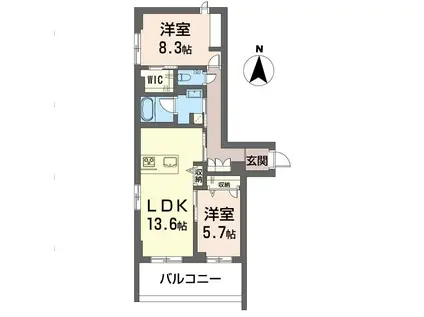 ソラーナ(2LDK/2階)の間取り写真
