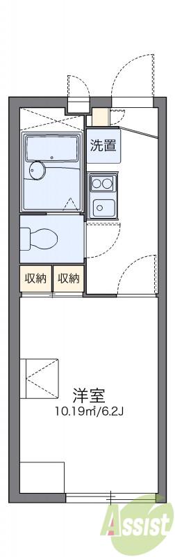 レオパレスつばさ(1K/1階)の間取り写真