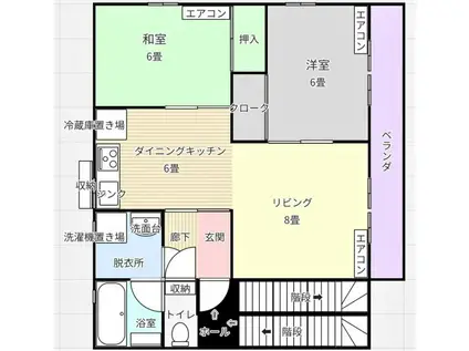 スモールマンション幸(2LDK/1階)の間取り写真