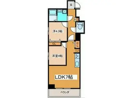 メゾンナカムラ(2LDK/3階)の間取り写真