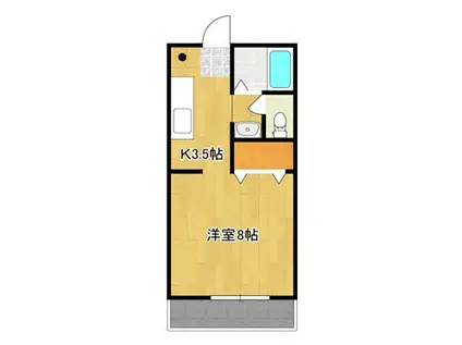 サン屋形B棟(1K/2階)の間取り写真