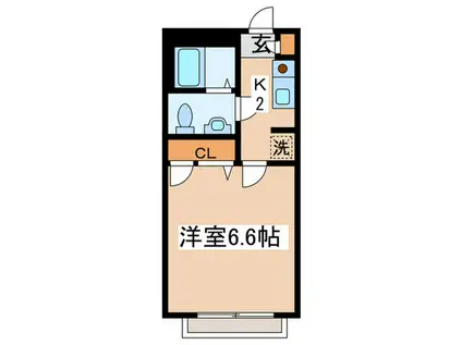 Y′S HOUSE(1K/1階)の間取り写真