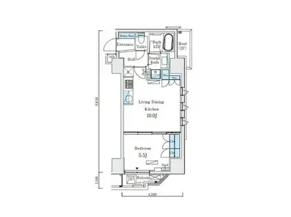 グレイスコート岩本町(1LDK/6階)の間取り写真