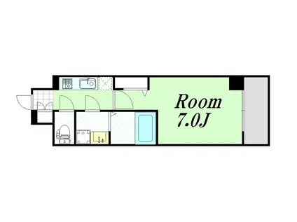 エスリード阿波座ラグジェ(1K/7階)の間取り写真