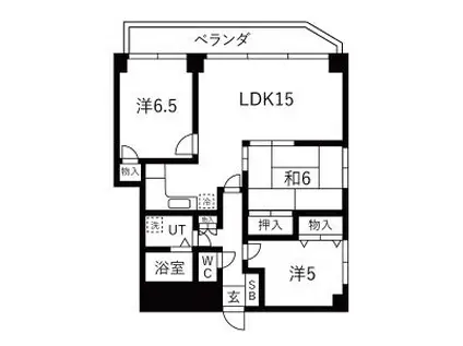 愛知和光ビル(3LDK/4階)の間取り写真