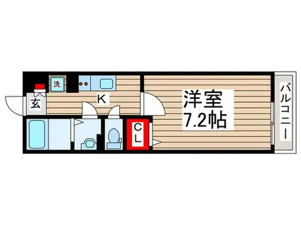 グレイス幕張I(1K/2階)の間取り写真