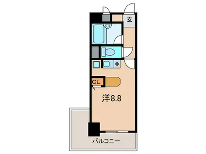 プレステージ岡本(ワンルーム/6階)の間取り写真
