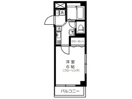 ピュア清澄白河(1K/2階)の間取り写真