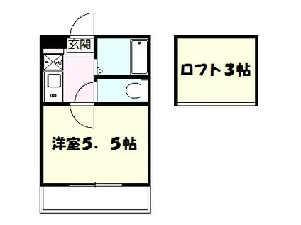ガーラ梶ヶ谷A(1K/1階)の間取り写真