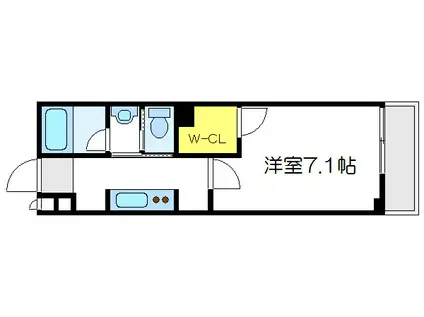 エクセラン(1K/1階)の間取り写真