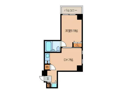 レジディア本橋形町(1DK/5階)の間取り写真