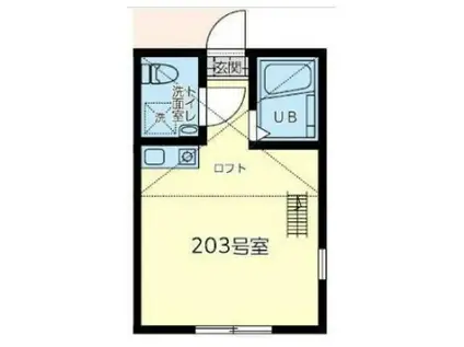 ネクサス東逗子(ワンルーム/2階)の間取り写真