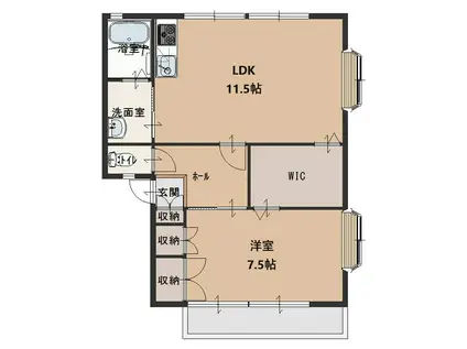 コンフォート東久留米C(2LDK/2階)の間取り写真