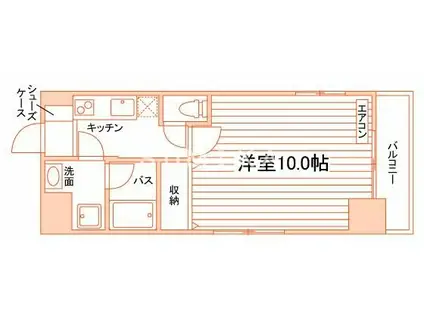 CASA FELICE(1K/10階)の間取り写真