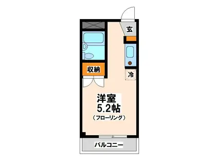 メゾンブランシュ(1K/2階)の間取り写真