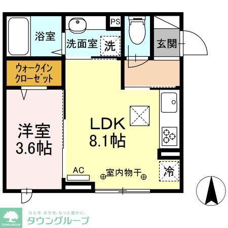 ときわぎIII(1LDK/1階)の間取り写真