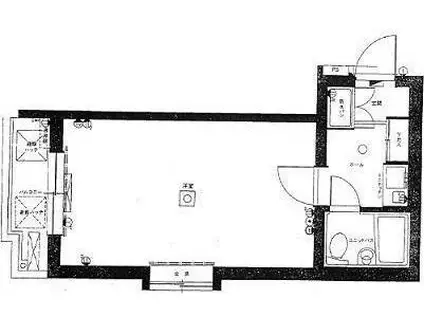 日興パレス西巣鴨公園(1K/1階)の間取り写真