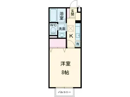 セジュール雅II号館(1K/1階)の間取り写真