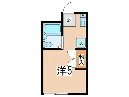 グレースハイツ(ワンルーム/2階)の間取り写真