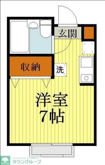コーポタカハシ(1K/2階)の間取り写真
